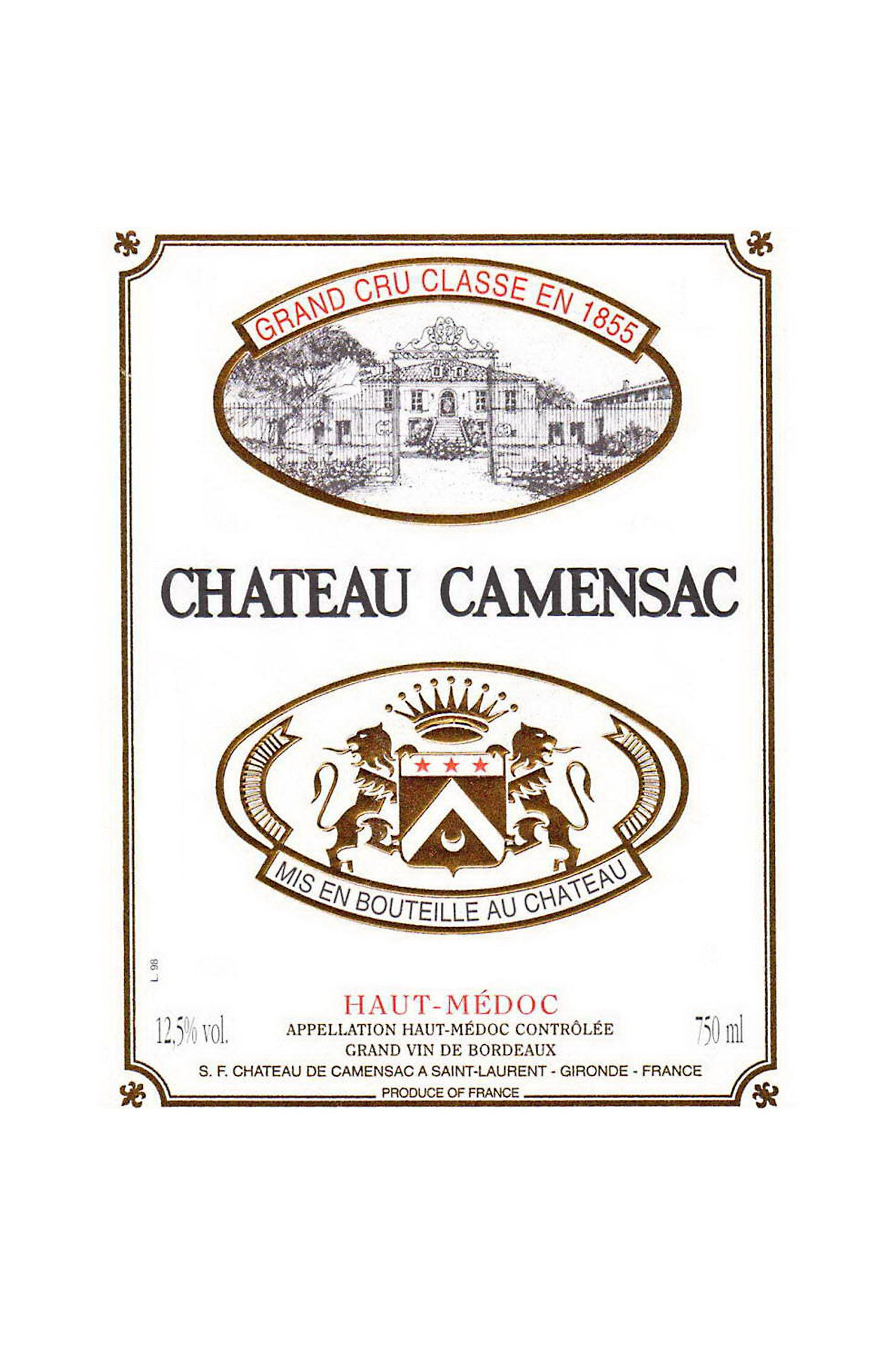 Image of Chateau CAMENSAC HAUT MEDOC AC 2002