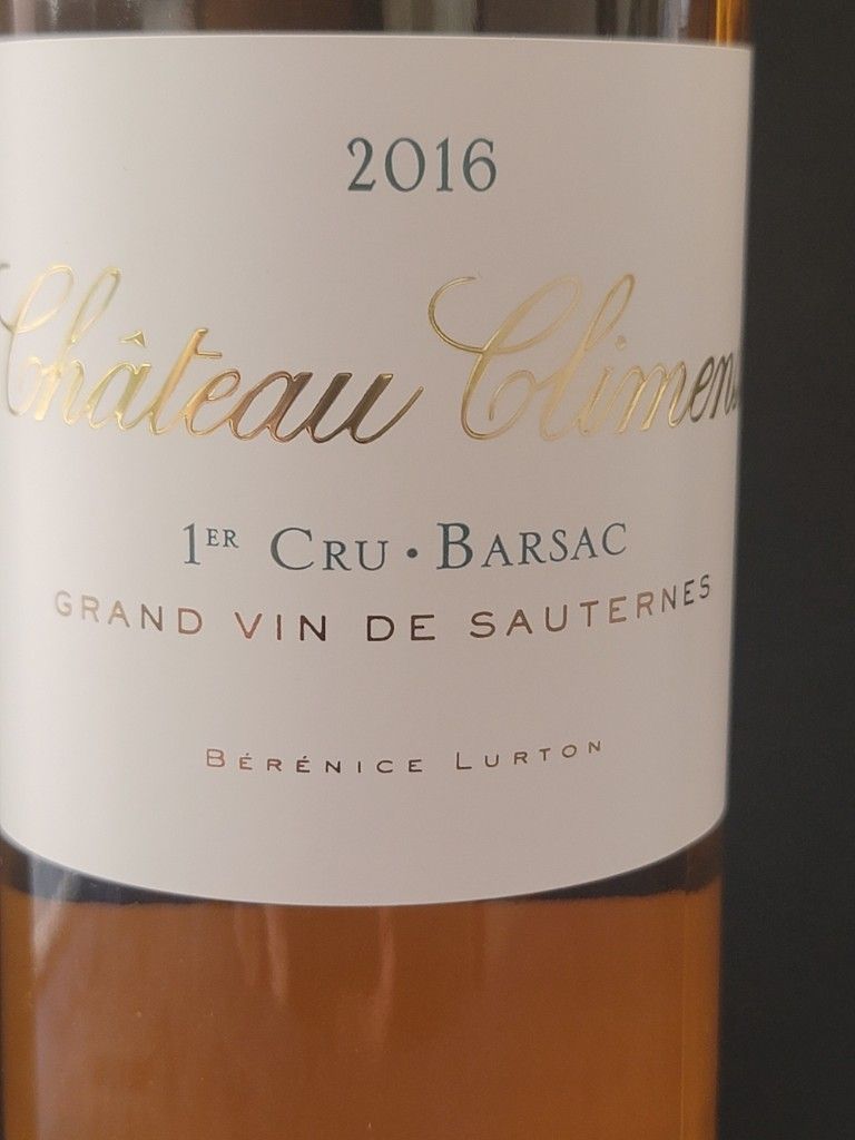 Chateau CLIMENS BARSAC AC 2022 White
