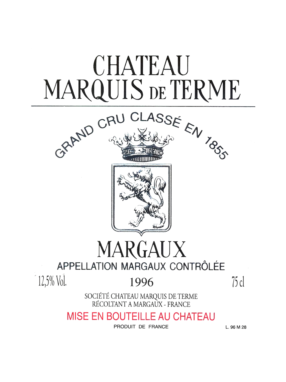Image of Chateau MARQUIS DE TERME MARGAUX AC 2023